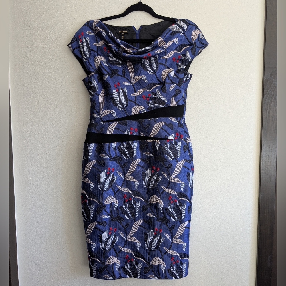 Escada Silk Dress Size 36 Blue